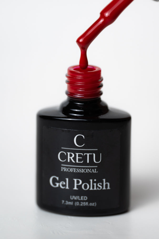 CRETU Professional Gel Polish UV/LED, 7,3 ml (0.25 fl. oz) Wine Red WR#27 image 0