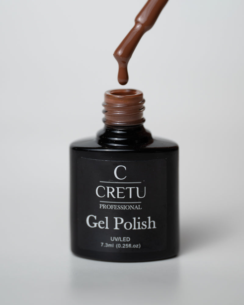 CRETU Professional Gel Polish UV/LED, 7,3 ml (0.25 fl. oz) Coffee C#14 image 2