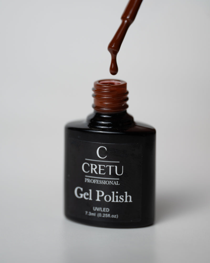 CRETU Professional Gel Polish UV/LED, 7,3 ml (0.25 fl. oz) Coffee C#21 image 2