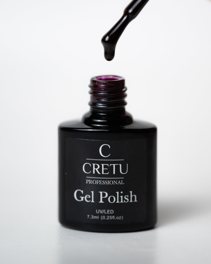 CRETU Professional Gel Polish UV/LED, 7,3 ml (0.25 fl. oz) Purplish Red PR#14 image 2