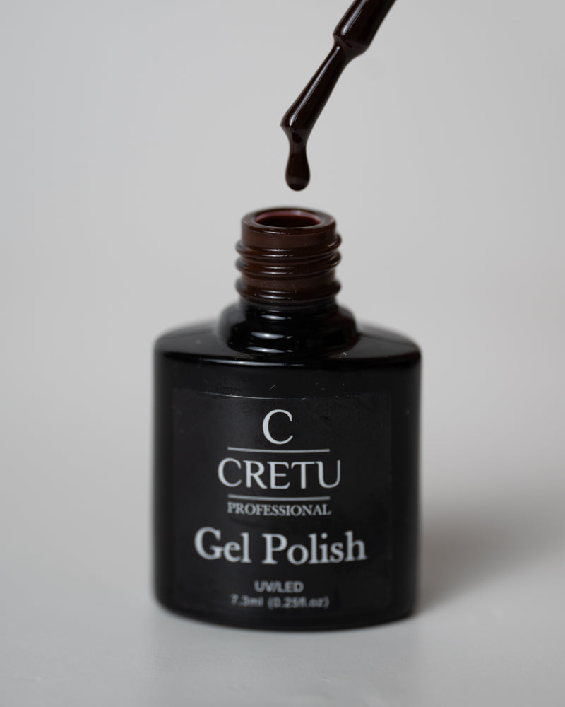 CRETU Professional Gel Polish UV/LED, 7,3 ml (0.25 fl. oz) Coffee C#43 image 2
