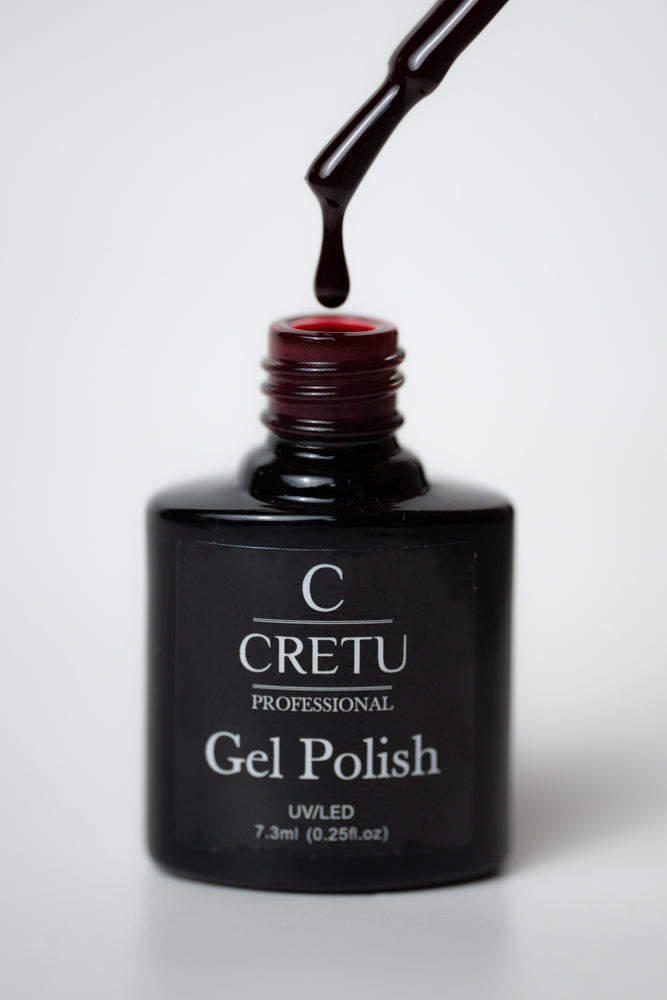 CRETU Professional Gel Polish UV/LED, 7,3 ml (0.25 fl. oz) Wine Red WR#13 image 0
