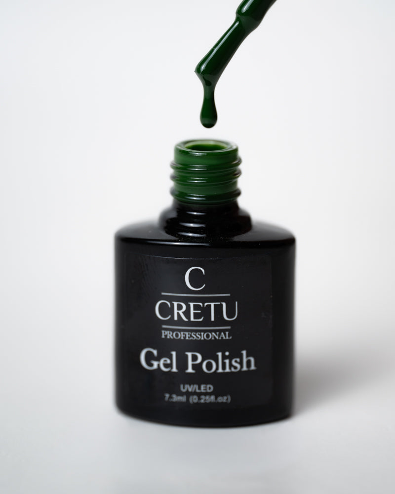 CRETU Professional Gel Polish UV/LED, 7,3 ml (0.25 fl. oz) Green G#13 image 0