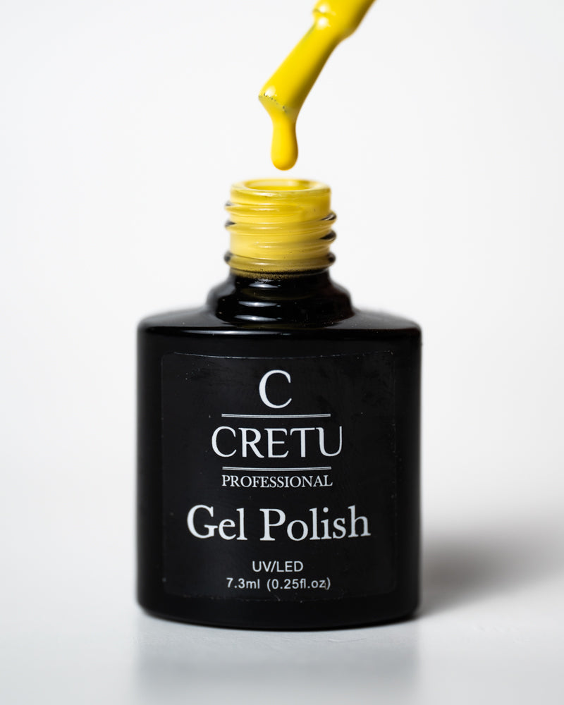 CRETU Professional Gel Polish UV/LED, 7,3 ml (0.25 fl. oz) Yellow Y#26 image 2