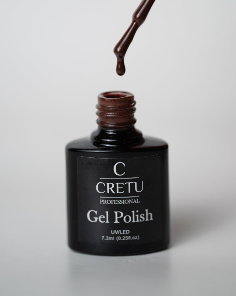 CRETU Professional Gel Polish UV/LED, 7,3 ml (0.25 fl. oz) Coffee C#34 image 2