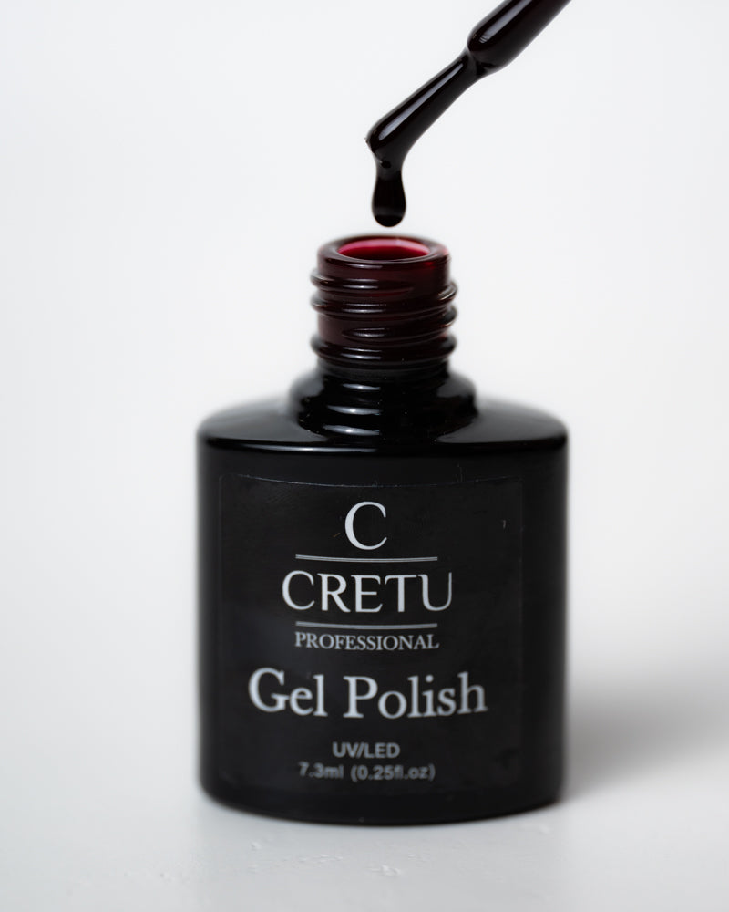 CRETU Professional Gel Polish UV/LED, 7,3 ml (0.25 fl. oz) Wine Red WR#06 image 0